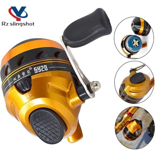 Metal Fishing Reels Hunting Slingshot Catapult Bow Fish Wheel Shooting Entertainment Accessories Hard Gear Light & Tough Body