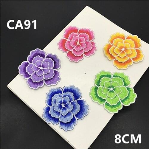 Multiple colors 3D Embroidered flower patch for sewing applique T-shirt shirt Cowboy dress clothing Accessories CA91