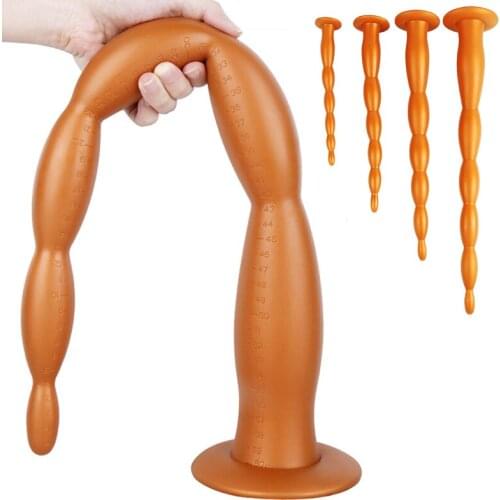 Huge Anal Plug With 6 Anal Beads Big Dildo Vagina Butt Plug Prostate Massager Anus Dilator Stimulator Sex Toys For Gay Men Women