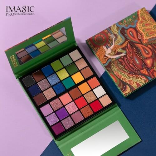 IMAGIC Makeup Eyeshadow Pallete Makeup Brushes 36 Color Shimmer Pigmented Eye shadow Palette Make Up Palette Maquillage TSLM1