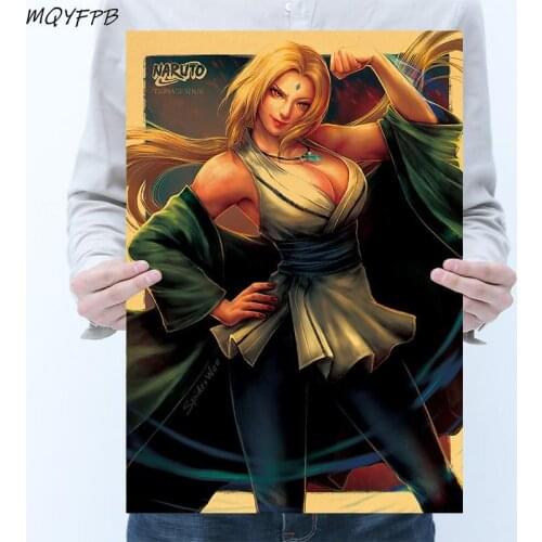 Japanese Anime Kraft Paper Poster Home Room Decoration Bedroom wall art Painting Core 50.5x35cm