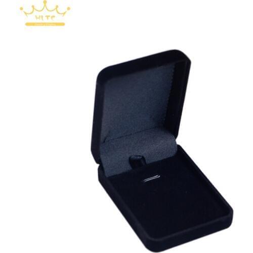 Jewelry Gift Boxes Earring Packaging Box Black Velvet Display Jewelry Small Pendant Necklace Organizer Storage Case 50pcs/lot