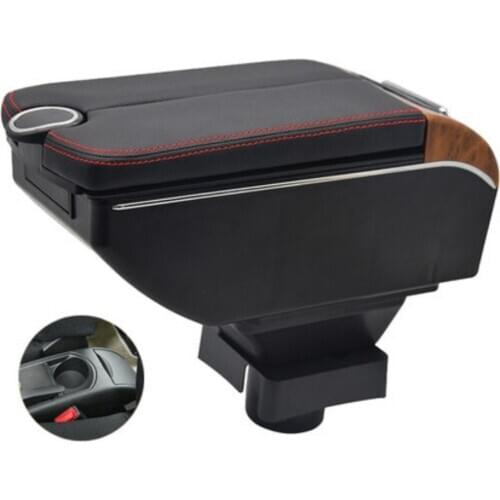 For C4 Hatchback Armrest box 2004-2010 Double doors open 7USB Centre Console Storage Box Arm Rest
