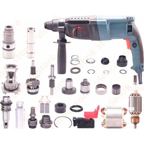 Rotary Hammer Replace For Bosch GBH 2-26DRE 2-26 GBH2-26DRE Armature Anchor Stator Switch Tool Holder Piston Shaft Chuck carbon
