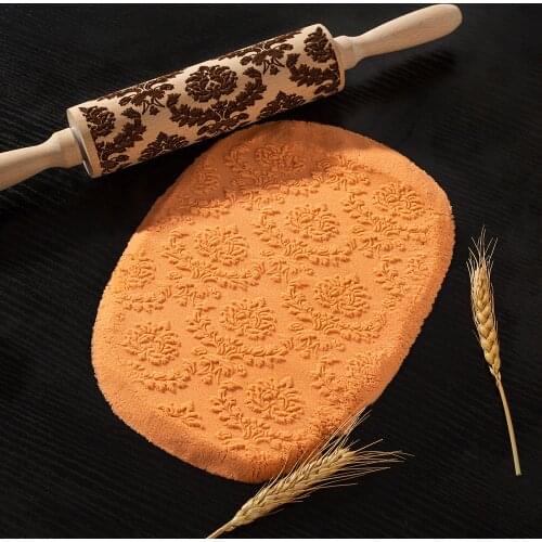 Christmas Moose Cartoon Digital Alphabet Pattern Embossing Rolling Pin Baking Cookie Biscuit Fondant Cake Dough Engraved Roller