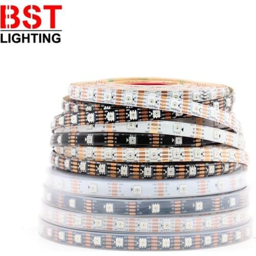 WS2815 12V (WS2812B/WS2813) RGB LED Pixels Strip Light 1m/4m/5m Individually Addressable LED Dual-Signal 30/60/100/144 Leds/m