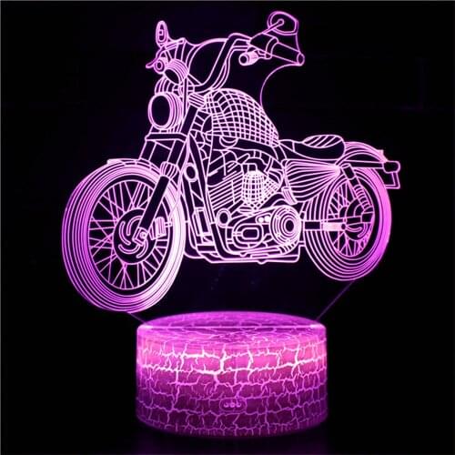 Led Night Light Newest Cool Motorcycle for Kids Bedroom Decor Unique Birthday Gift Children Study Room Desk 3d Lamp Motocycle