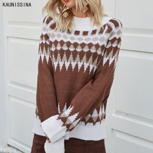 Women Casual Autumn Oversized Sweater Loose Knitted Pullovers Ladies Long Sleeve O-neck Sweaters Female Pullover Knitwear