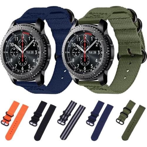 Woven Nylon Strap for Samsung Galaxy Watch 3 Watch Band for 18mm 20mm 22mm 24mm Fabric Classic Gear S3 Bracelet active 2 40mm