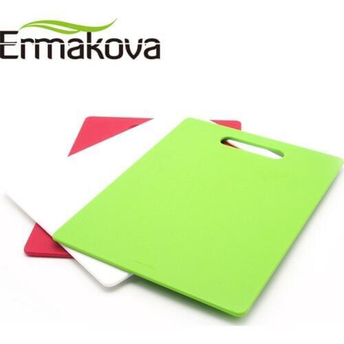 ERMAKOVA Thick PP Cutting Board Durable Nonslip Antimicrobial Chopping Block Mat Colorful for Baby Food Fruits Kitchen Gadgets