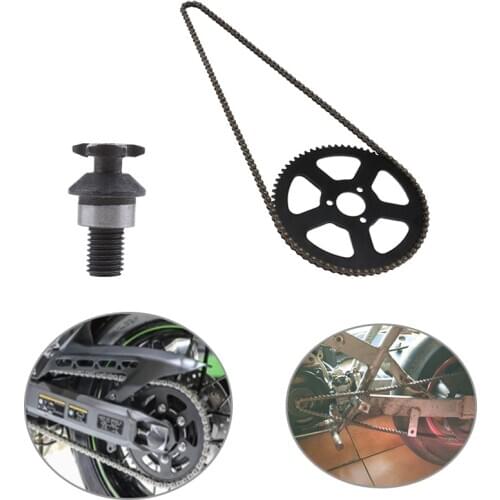 25H 68 Tooth Rear Wheel Sprocket and 68 Link Drive Chain and T8F 6T Front Sprocket Pinion for 49cc 2 Stroke Mini Bike (Black)