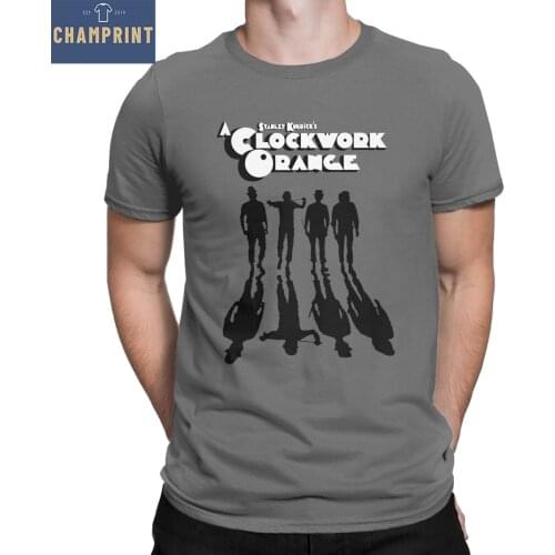 A Clockwork Orange Shadows T-Shirts for Men Walk Mechanics Stanley Kubrick Darkness Tee Shirt 100% Cotton T Shirts 6XL Clothing