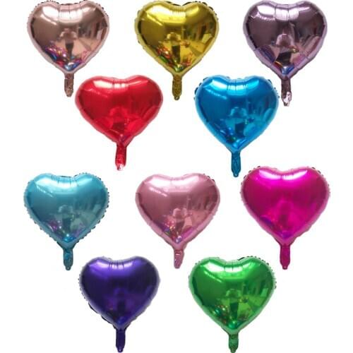 1pc 18inch Glossy Star&Heart Inflatable Helium Balloon Birthday Party Decorations Foil Balloons Wedding Christmas Supplies Gifts