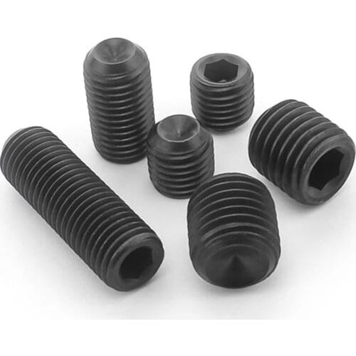 10Pc UNC 10#-32 Set Screws Grub Screws Hex Socket Cup Point High Tensile Carbon Steel Grade 12.9 Length 1/4", 3/8", 3/16", 5/16"