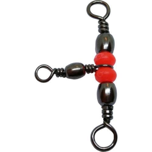 200 pieces/lot Fishing Swivel Rolling Swivel With Snap Fishhook Lure Connector Fish Hook Mini 3 Way Fishing Tackle