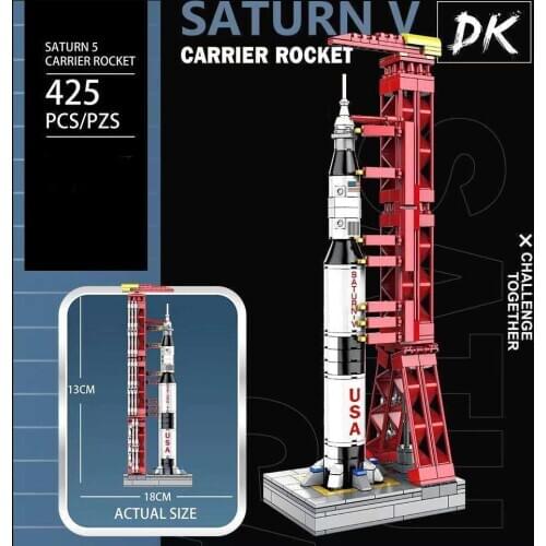 2020 new MOC Aerospace Apollos 11 Saturn V Rocket Launch Space Spacecraft City Building Blocks Classic Model Bricks Sets ideas