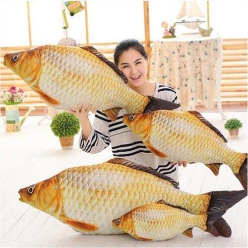 1Pcs 3D Creative Simulation fish pillow Plush toys Artificial fish moving the spoof doll sleep Cute pillow girl Birthday gift