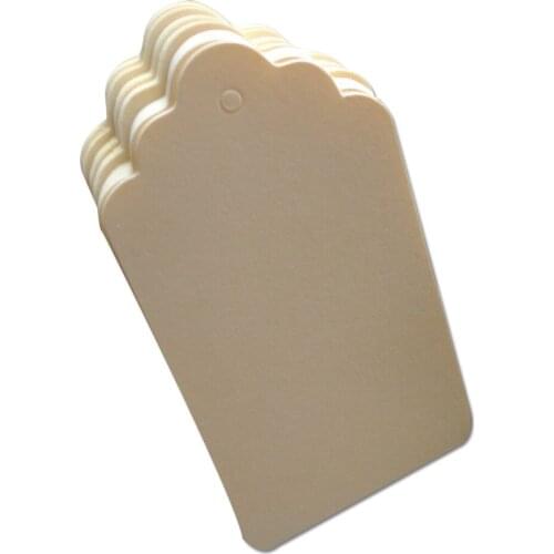 4X 7Cmdiy Flower Beige Blank Tag Gift Box Baking Gift Message Card Bookmark Label