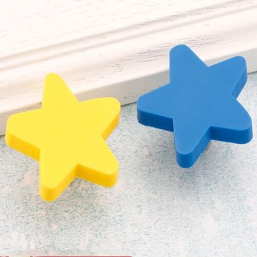 2pcs free shipping baseball round knob rubber Handle Matte yellow moon children furniture Pulls cupboard kids bedroom furniture