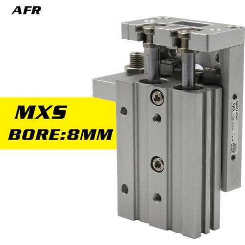 Double Acting 8mm Bore Slide guide cylinder MXS8-10A MXS8-20A MXS8-30A MXS8-40A MXS8-50A MXS8-75A Pneumatic Air Cylinder