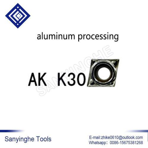 DCMT11T304-AK K30 DCMT11T302-AK K30 free shipping high quality sanyinghe 10pcs/lots cnc carbide turning inserts for aluminum