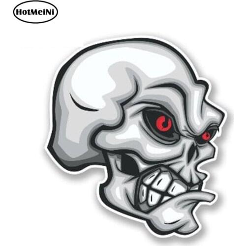 HotMeiNi 13cm x 11.5cm Evil Skull Car Styling Bumper Window Reflective Decals Auto Covers Moto Decor Waterproof Car Stickers