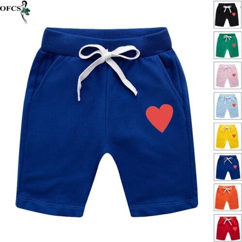 Summer Hot Childrens Shorts Boys Girls Clothes Cotton Fashion Trousers Candy Color Kids Beach Short Sports Pants Casual Costume