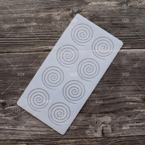 Small Mosquito Coils Shape Silicone Chocolate Mold, Cake Decoration Tool Cake Insert Mold, Kitchen Accessories SA55