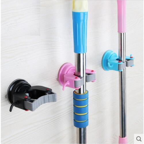 Multifunctional mop booth strong non-trace sucker Mop brooms hanging bar mop clamp hook