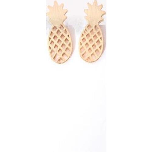 Fashion pineapple stud earrings, personality fruit stud earrings hand dull surface stud earrings