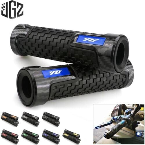 Motorcycle Rubber Carbon Plastic 22mm Handlebar Hand Grips Handgrip for Yamaha YZF R1 R3 R15 R25 R125 R6 2013 - 2020 Accessories