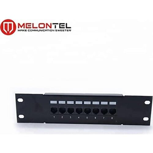 MT-4005-A 10 Inch Rack Mount Type 8 Port RJ45 Cat 5e Cat6 Dual IDC Patch Panel CAT.5E