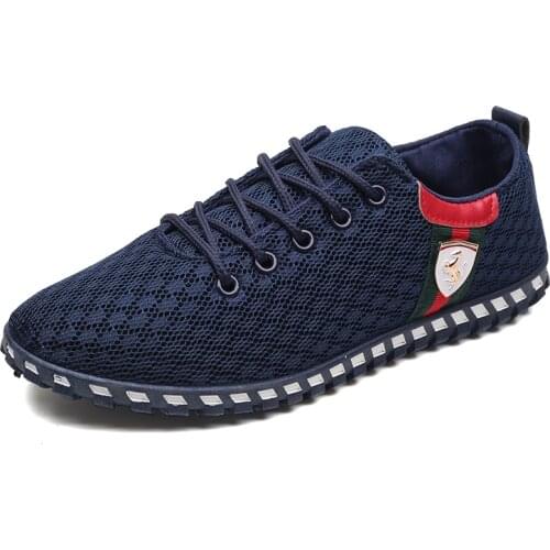 Large Size Mesh Mens Shoes Sports Shoes Trend Wild Tide Shoes Canvas Shoes Soft Bottom Low-top Shoes Outdoor Casual Shoes