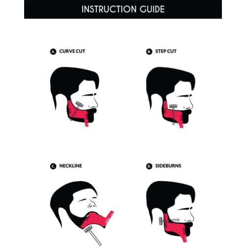 Beard Shaping Template Shower Salon Beard Shaving shave Shaping style styling comb care brush Tool
