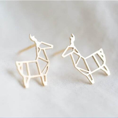 Wholesale 10 Pairs Fashion Hollowed Deer Stud Earrings Animal Earing For Women Free Shipping