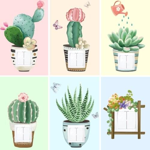 Switch stickers wall stickers home protection lamp switch socket decoration stickers Nordic style modern minimalist 3d stereo