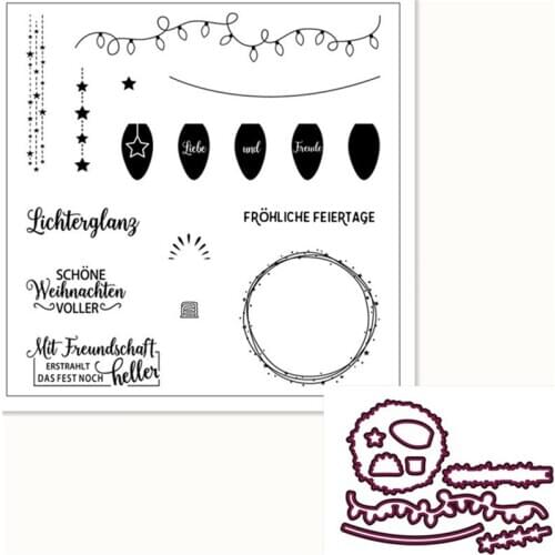 German Stars Text Silicone Clear Rubber Stamp Sheet Cling Scrapbooking DIY Cute Pattern Photo Album Paper Decoration