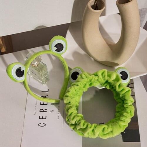 Funny Frog Makeup Headband Wide-brimmed Elastic Hairbands Cute Girls Hair Bands Women Hair Accessories Girls Hairband