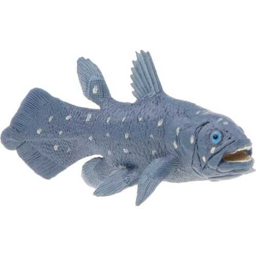 Realistic Latimeria Chalumnae Action Figure, Plastic Ocean Fish Model Figurine Kids Toy Gift