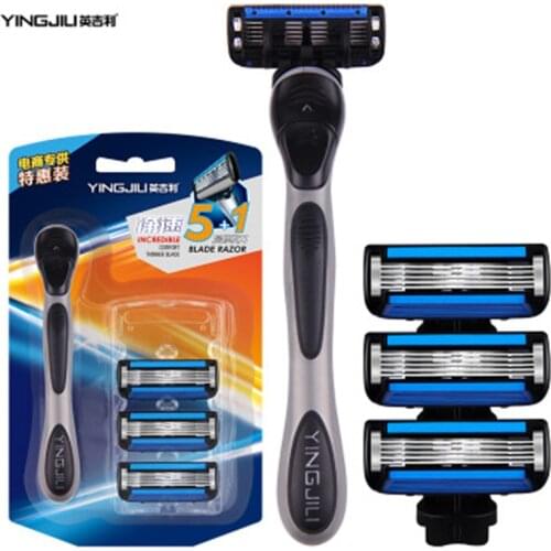 Manual Razor Shave epilator Safety bic Replaceable head men venus feman hair removal Adjustable 1 holder 3 blade YinJiLi-219