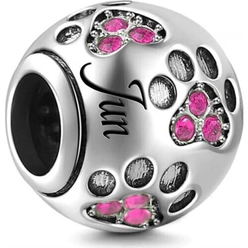 LByzHan Hot Sale Silver 12 Color Birthstone Charm Fit Original 3mm Bracelet&Bangle Making Fashion DIY Jewelry For Women April