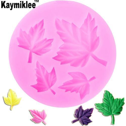 M098 Maple Leaf UV Resin Silicone Mold Fondant Chocolate Candy Gumpaste Surgarcraft Crystal Epoxy Soft Clay Bake Tools