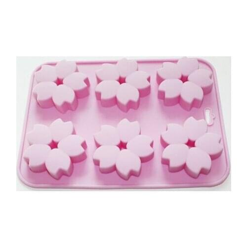 Nice Cherry Flower Mini Bundt Muffin Chocolate Bakeware Soap Mould Silicone Mold