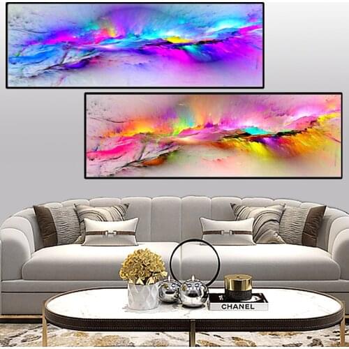 Nordic Colorful Clouds Abstract Art Poster Canvas Printing Pictures for Living Room Wall Art Modern Bedroom Decor Paintings