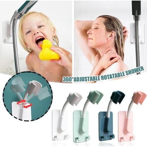 Universal Adjustable Shower Bracket Stand Holder Rotatable for Bathroom Home Kit Shower Shelf Storage Bathroom Accessories