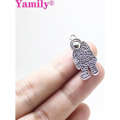 Yamily 30pcs/ Antique Silver Rockets Space Explorer Astronaut Charms pendant For DIY supplies,Jewelry accessories