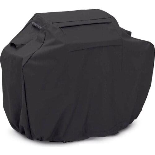 Rainproof Black BBQ Gas Grill Cover Heavy Duty Waterproof Barbecue Gas Grill Cover Outdoor Fade Resistant Weather Protection