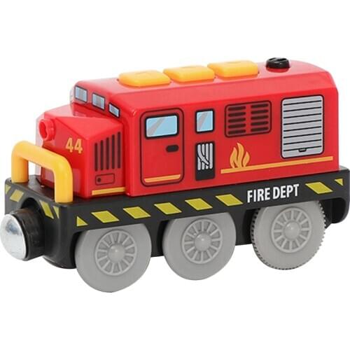 Railway Locomotive Train Magnetic Rail Toy Compatible With Wooden Track Electric Car Trains Model Car Toy For Boys Kids
