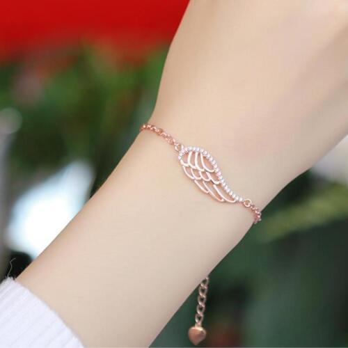 Everoyal Shiny Zircon Bracelets For Girls Silver Accessories Female Trendy Gold Feather Bracelets For Women Jewelry Birthday