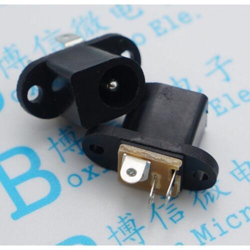 100pcs DC017 needle 5.5*2.1mm DC-017 with ear screw hole outlet